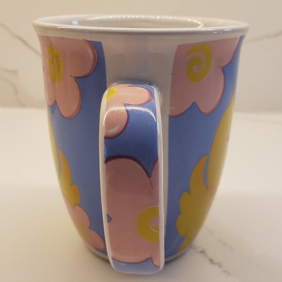 vintage Set of 2 Easter Mug/Vase Easter Bunny Embossed Happy Chick Pink - Picture 11 of 13